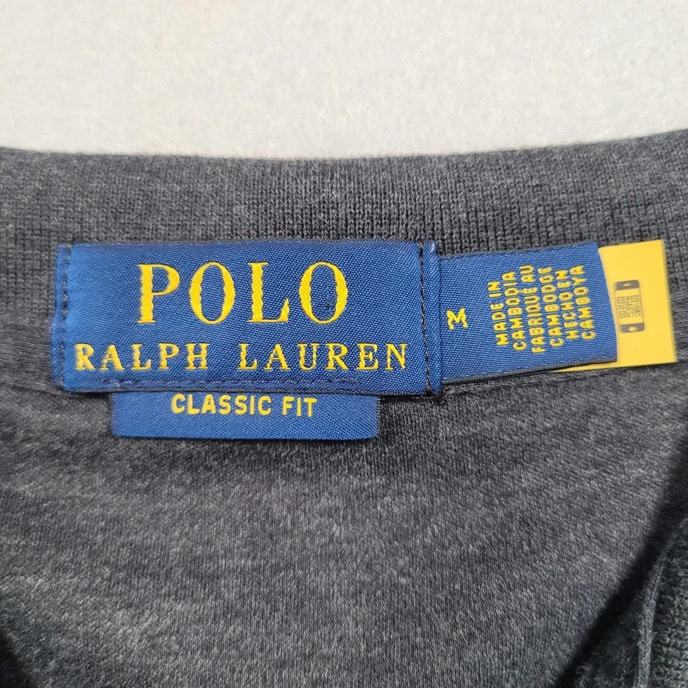 Polo Ralph Lauren Mens Classic Fit Short Sleeve Polo Shirt Gray Medium 175/96A